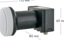 Schwaiger 714517 anthrazit 80 cm Stahl-Spiegel Set
