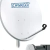 Schwaiger 714470 Hellgraues 55cm Stahl-Spiegel Set