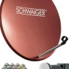 Schwaiger 714494 ziegelroter 55 cm Stahl-Spiegel set