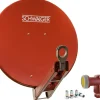 Schwaiger 714647 ziegelroter 75 cm Alu Spiegel SET