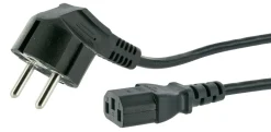 Schwaiger CK80 1,8 Meter 230 Volt schwarzes Stromversorgungskabel