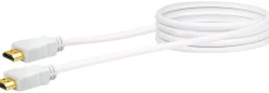 Schwaiger HDM0150 1,5 Meter weißes High Speed HDMI-Kabel mit Ethernet