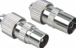 Schwaiger KST1525 Metall IEC Koax-Stecker Set