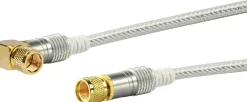 Schwaiger KVCWHD100 10 meter transparentes abgewinkeltes Satellitenkabel