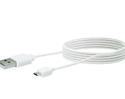 Schwaiger LK200M 2 Meter weißes Micro-USB-Ladekabel