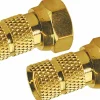 Schwaiger 6,5mm Satz von 2 vergoldeter F-Stecker