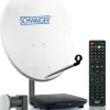 Schwaiger SAT8240HD Aluminium 72 cm Satellitenanlage Set – weiß