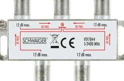 Schwaiger VTF7844 4-fach 12 dB Kabelverteiler