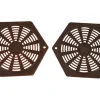 Sechseckige Lüftungsgitter - Brown