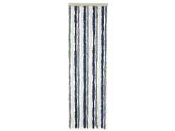Travellife 56 x 185 grau/weiß/blau Chenille-Vorhang