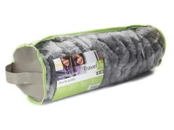 Travellife 56 x 185 grau/weiß/blau Chenille-Vorhang